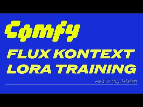 Flux Kontext LoRA Training for ComfyUI with ai-toolkit thumbnail
