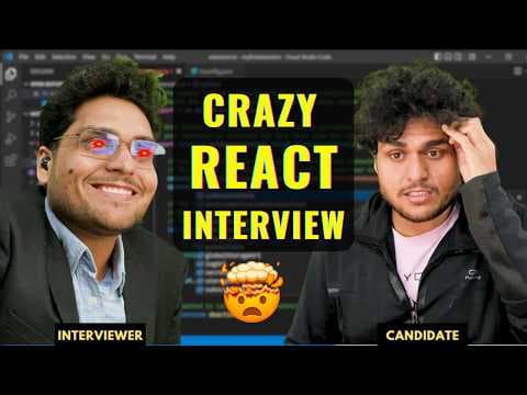 [ Live ] React JS Interview 🤯 | Frontend UI Questions 🤒 thumbnail