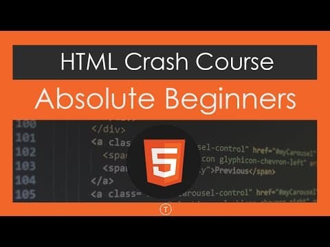 HTML Crash Course For Absolute Beginners thumbnail