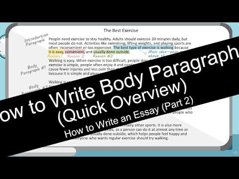 How to Write an Essay: Body Paragraphs (with Worksheet) thumbnail