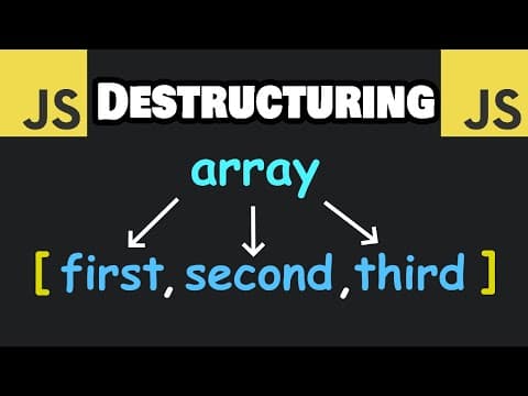 JavaScript DESTRUCTURING in 8 minutes! 💥 thumbnail