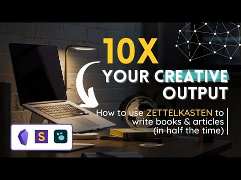 10X your creative OUTPUT | How to use a SECOND BRAIN to WRITE books and articles thumbnail