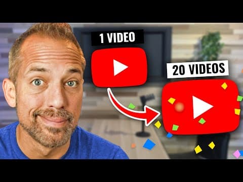Turn 1 Video Into 20 - YouTube Repurposing Strategy thumbnail