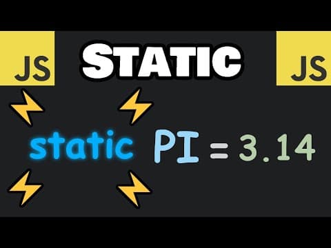 Learn JavaScript STATIC keyword in 8 minutes! ⚡ thumbnail