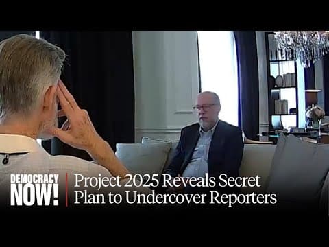 Project 2025 Co-Author Lays Out "Radical Agenda" for Next Trump Term in Undercover Video thumbnail