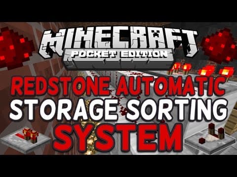 How to Make an Automatic Sorting System in Minecraft PE 1.2+ thumbnail
