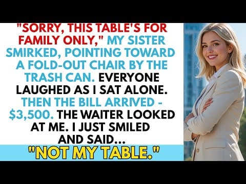 My Sister Smirked "Sorry, This Table’s For Family Only," Pointing Toward The Trash Can... thumbnail