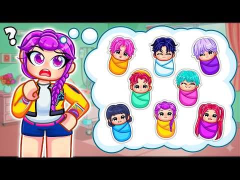 RUMI ADOPTS OCTUPLETS in Roblox! | Kpop Demon Hunters thumbnail