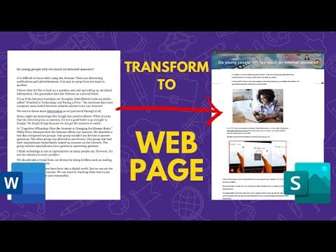 How to Convert a Word Document into a Sway Web Page? thumbnail