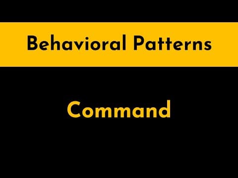 The Command Pattern Explained and Implemented in Java | Behavioral Design Patterns | Geekific thumbnail