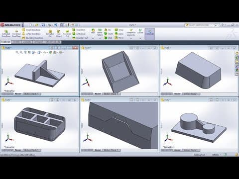 SolidWorks Tutorials for Beginners - 6 | SolidWorks Rib Feature and Draft Command Tutorial thumbnail