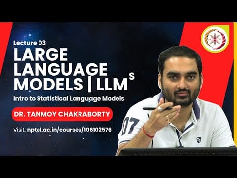 Lec 03 | Introduction to Statistical Language Models thumbnail