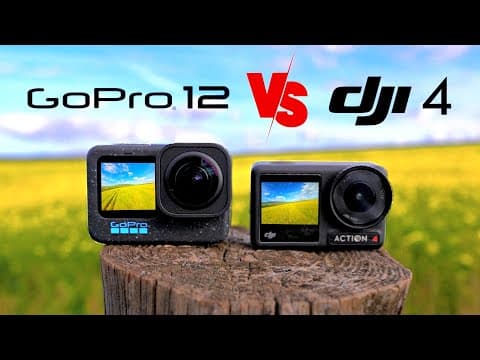 GOPRO 12 vs DJI ACTION 4 - Unsponsored In Depth Review and Comparison thumbnail