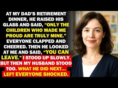 My Father Humiliated Me at His Retirement Dinner, Until My Husband Revealed Who He Really Was... thumbnail