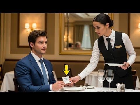“You’re in a Trap — Don’t Move,” the Waitress Slipped a Note to the Billionaire thumbnail
