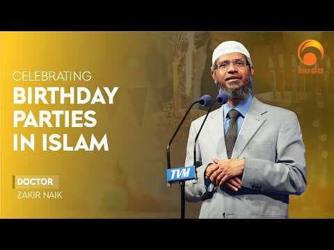 celebrating birthday parties in islam DR Zakir Naik #fatwa #islamqa #HUDATV thumbnail
