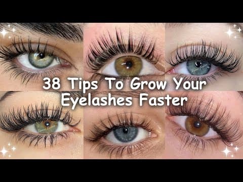 38 tips to grow your eyelashes faster *naturally* thumbnail