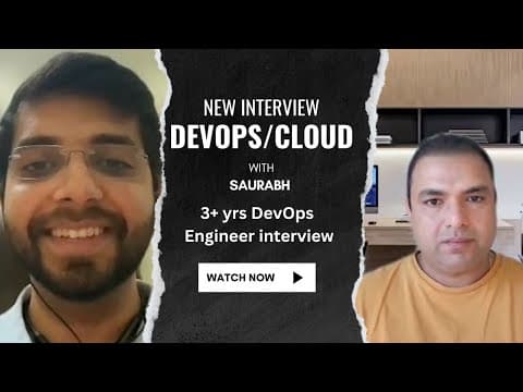 3+ yrs DevOps Engineer LIVE Interview #interviewquestions #devopstraining #cloudtraining #devops thumbnail