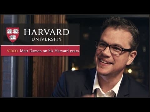 Oscar winner Matt Damon on his Harvard years thumbnail