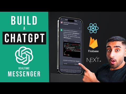 🔴 Let’s build ChatGPT Messenger 2.0 with REACT! (Next.js 13, Firebase, Tailwind CSS, TypeScript) thumbnail