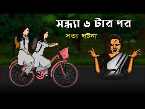 Bhuter Golpo | After 6 pm | Bhoot Kahani | Real Ghost Stories | Bangla Animated Stories thumbnail