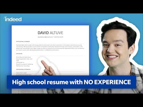 How to Create a High School Resume with No Experience (Canada) | Indeed thumbnail