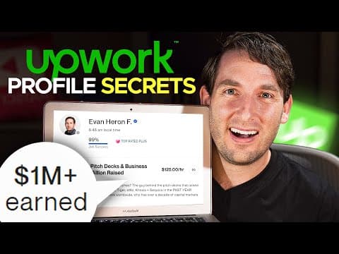 Upwork Profile Secrets I Used to Make OVER $1.5 Million (Advanced Tips + FREE Profile Worksheet) thumbnail