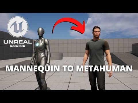 How to Replace the Unreal Engine G5 Mannequin with a Metahuman thumbnail
