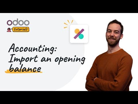 Import an opening balance | Odoo Accounting thumbnail