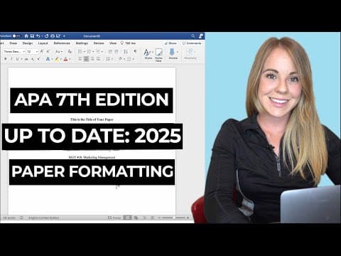 How to format your paper in APA style in 2025 thumbnail