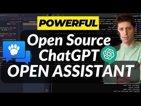 Open Assistant: Open Source ChatGPT is Here!!! [live Demo] thumbnail