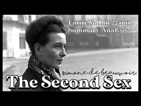 The Second Sex by Simone de Beauvoir. Summary and analysis chapter by chapter. thumbnail