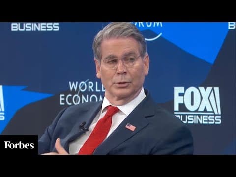 Treasury Sec. Scott Bessent Discusses Greenland, Trade, Tariffs At WEF Before Trump Arrives In Davos thumbnail