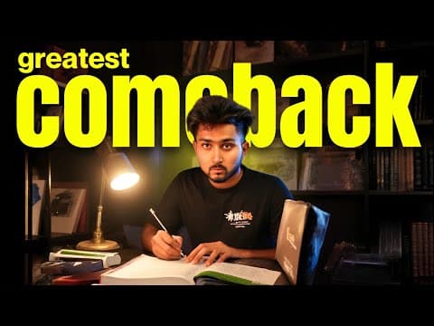 How to make the Greatest Academic Comeback of your life? 🔥 thumbnail