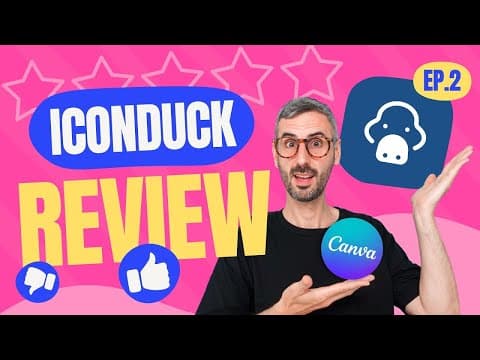 Tons of FREE ICONS in Canva | My Review of the Iconduck App in Canva 🦆 thumbnail