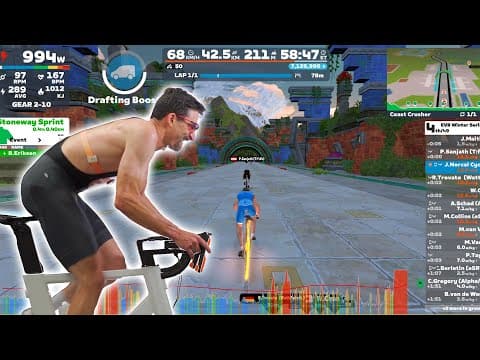 I got WALKED in this Zwift Sprint thumbnail