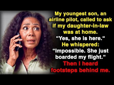 My pilot son called: ”Impossible. She’s on my flight… not at home!” thumbnail