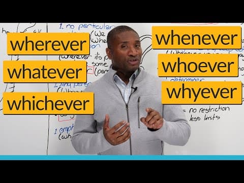 W5 Questions in English: Wherever Whenever Whatever Whoever Whyever thumbnail