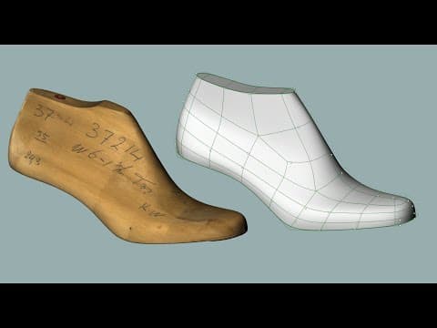 Re-engineering a shoe-last scan into a SubD last thumbnail