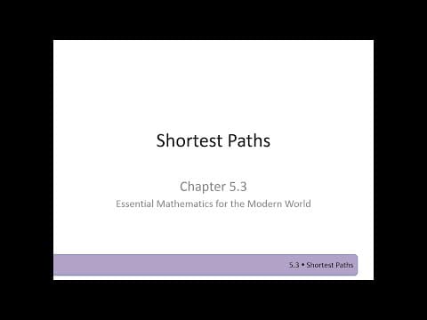 Shortest Paths Part 1 thumbnail