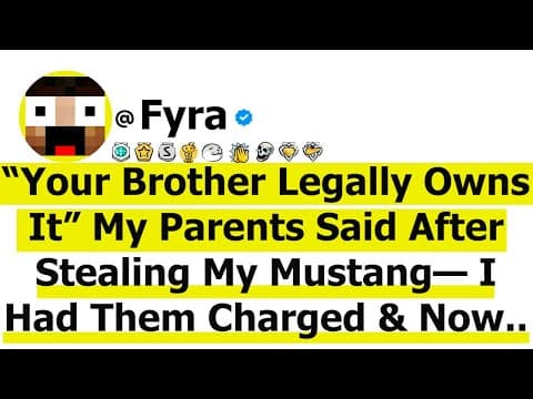 “Your Brother Legally Owns It” My Parents Said After Stealing My Mustang— I Had Them Charged & Now.. thumbnail
