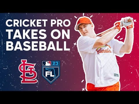 Can Cricket SUPERSTAR Harry Brook learn how to hit a baseball in just 1 day?! | MLB Europe thumbnail