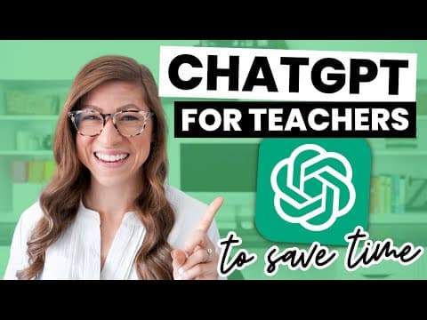 ChatGPT for Teachers | 3 Easy Ways to Save HOURS Preparing for Back to School thumbnail