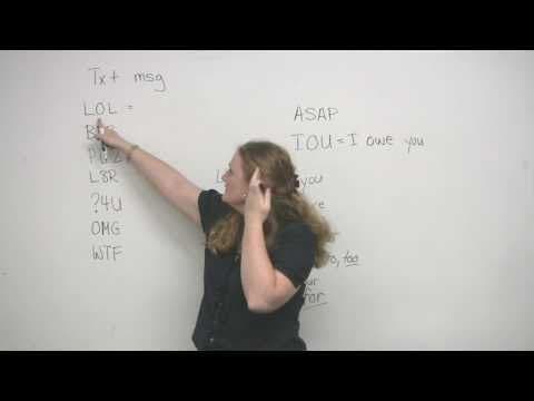 English Slang - Text messaging: LOL WTF BRB and more! thumbnail