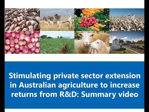 Stimulating Private Sector Extension summary video thumbnail