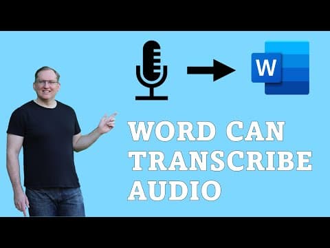 How to use Word for audio transcription (speech to text) thumbnail