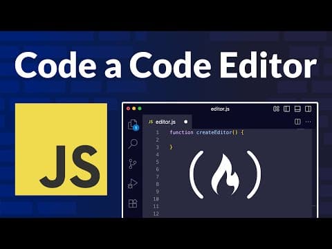 Code Your Own Code Editor – JavaScript, HTML, CSS Tutorial thumbnail