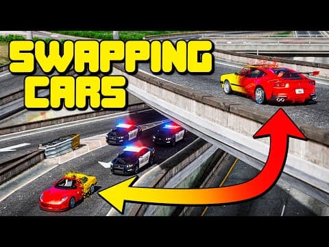 Swapping Places During Police Chase To Steal Cars In GTA 5 RP thumbnail