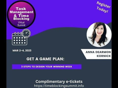 Anna Dearmon Kornick - Get a Game Plan: 3 Steps to Design Your Winning Week thumbnail