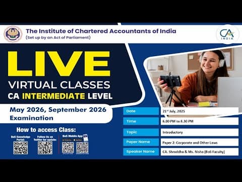 Intermediate Paper 2: COL | Topic: Introductory | Session 2 | 21 July, 2025 thumbnail